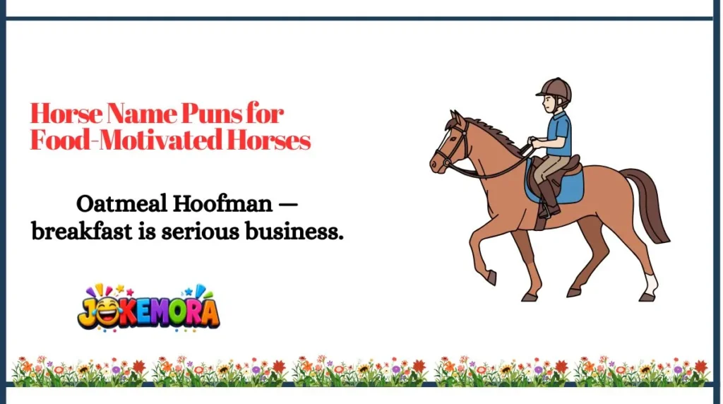 Horse Name Puns for Food-Motivated Horses