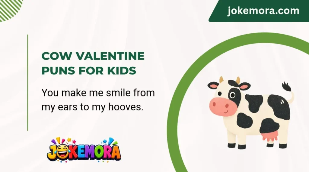 Cow Valentine Puns for Kids