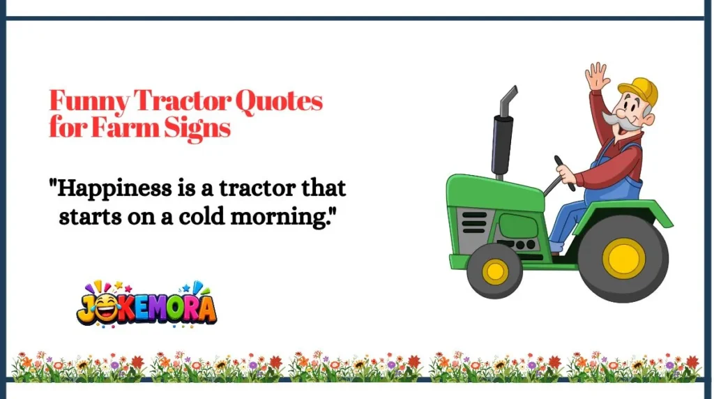 Funny Tractor Quotes for Farm Signs