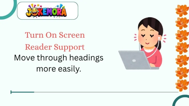Turn On Screen Reader Support